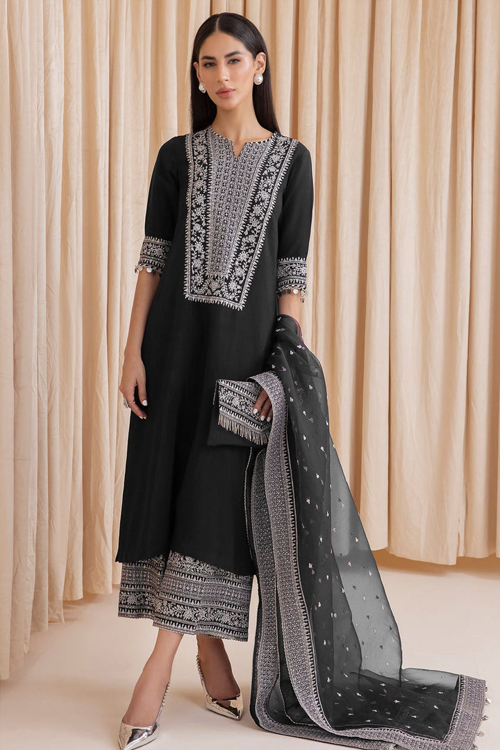 Stunning Black Georgette  Salwar Kameez Palazzo Style | Heavy Dupatta Work