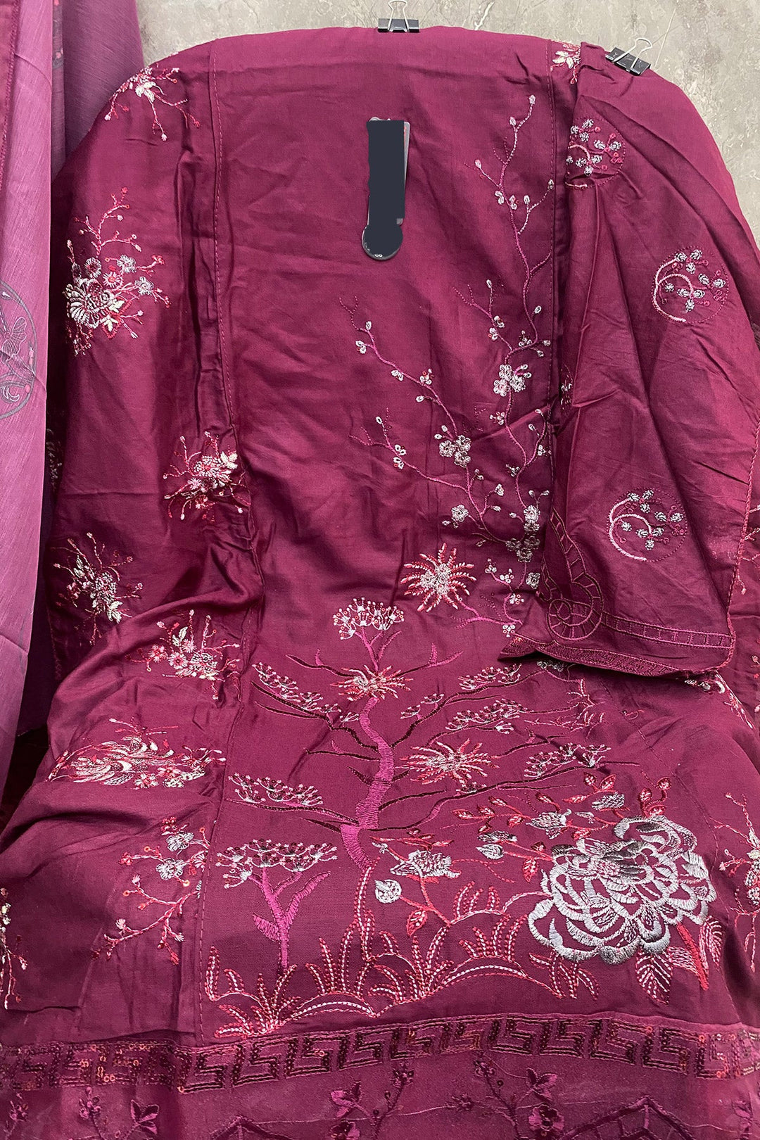 Stylish Maroon Organza Kameez & Salwar | Highlighting a Gorgeous Dupatta