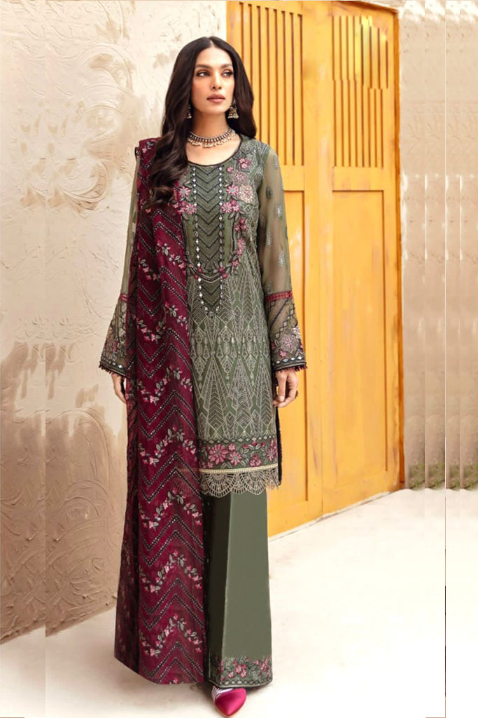 Mehendi Georgette Salwar Kameez with | Stunning Georgette Dupatta