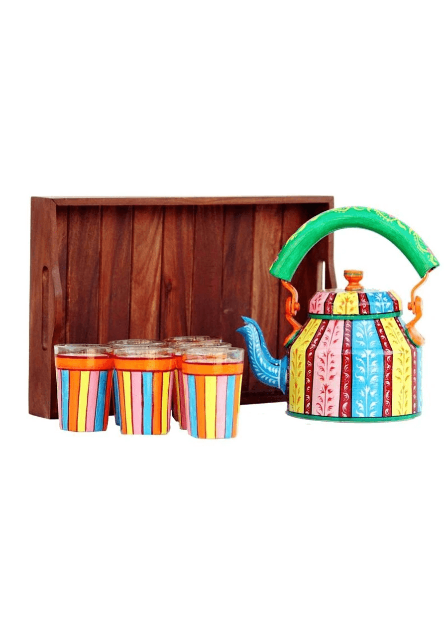 Jaipuri Handcrafted Tea Kettle | Elegant Home Decor Piece