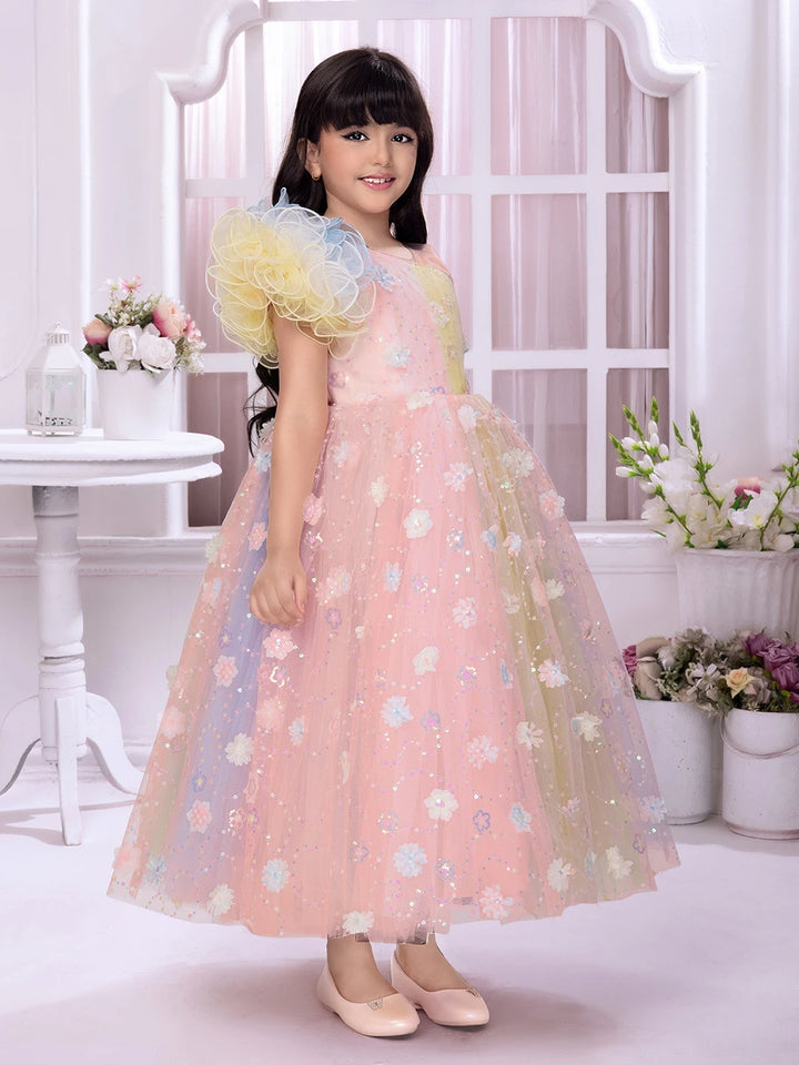 Trendy Kids Anarkali Gown |  Net Dress for Weddings