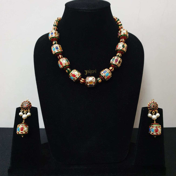 Meenakari Traditional Floral | Necklace With Earrings Collection
