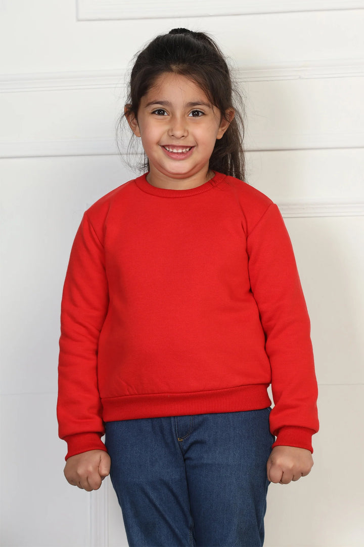 Cozy Red Matching Mom and Daughter Sweatshirt Set – Twinning in Style