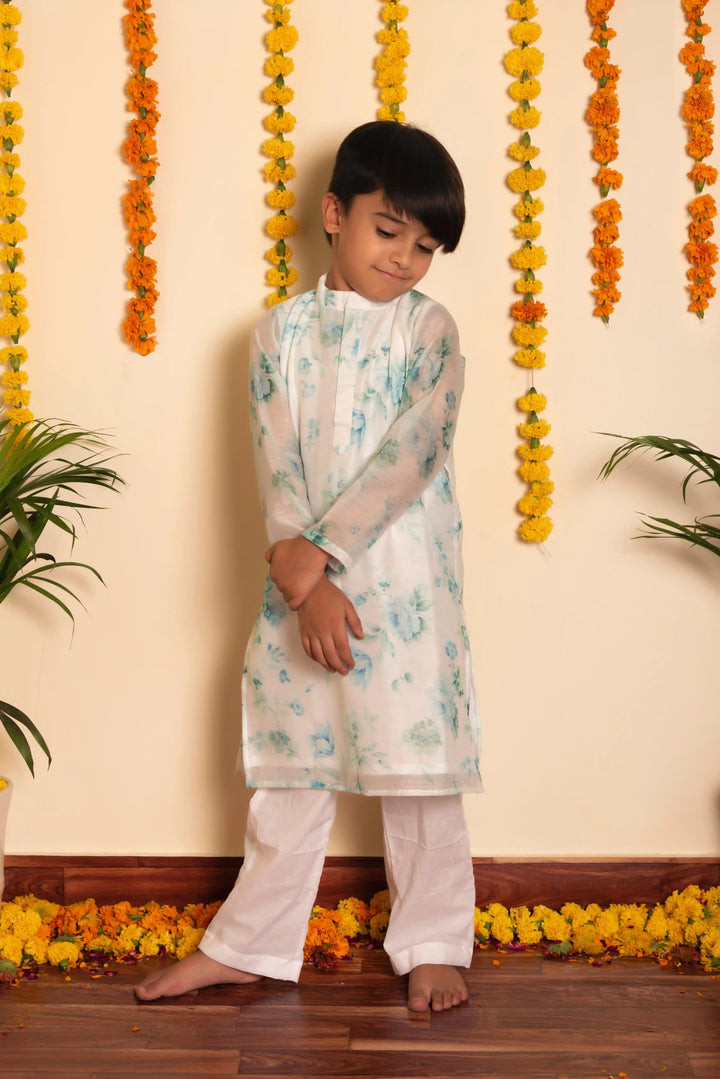 Bachpan Pure Elegance in White | Falak Chandheri Kurta Pant Set