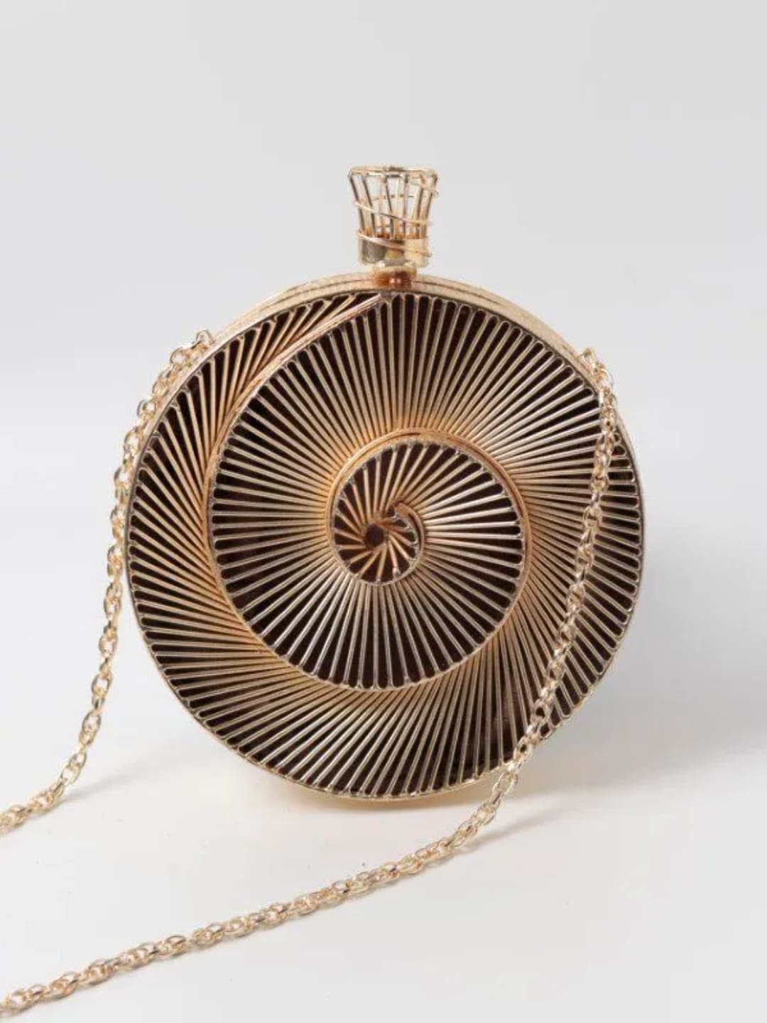Isha Intricate Brass Wirework Clutch | Detailed Brass Design Handbag