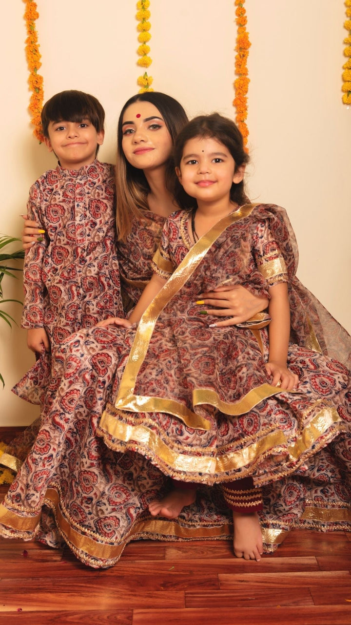 BACHPAN GULBAGH ORGANZA ANARKALI SET - Pomcha Jaipur