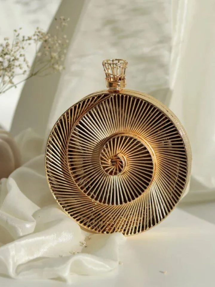 Isha Intricate Brass Wirework Clutch | Detailed Brass Design Handbag