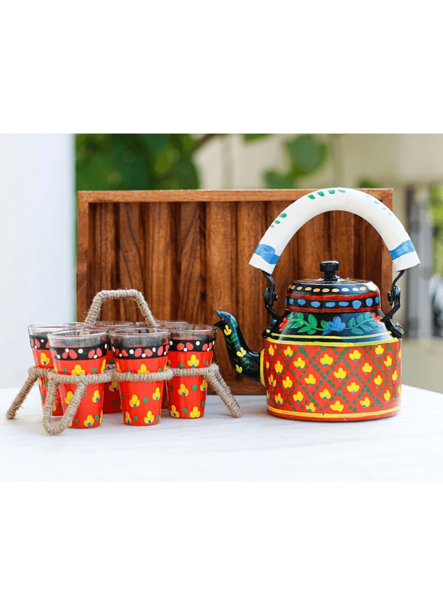 Handmade Jaipuri Kettle | Classic Vintage Serveware 1L