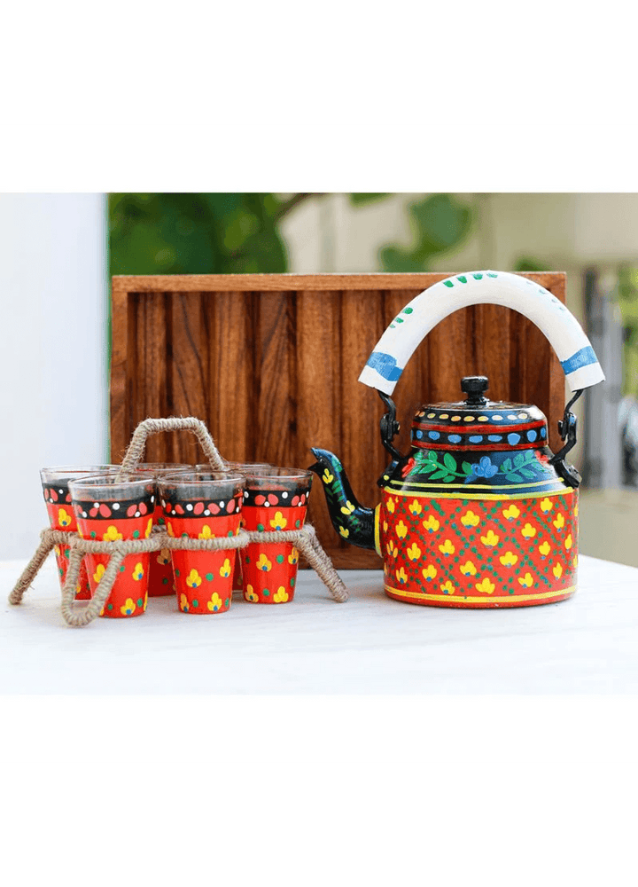 Handmade Jaipuri Kettle | Classic Vintage Serveware 1L