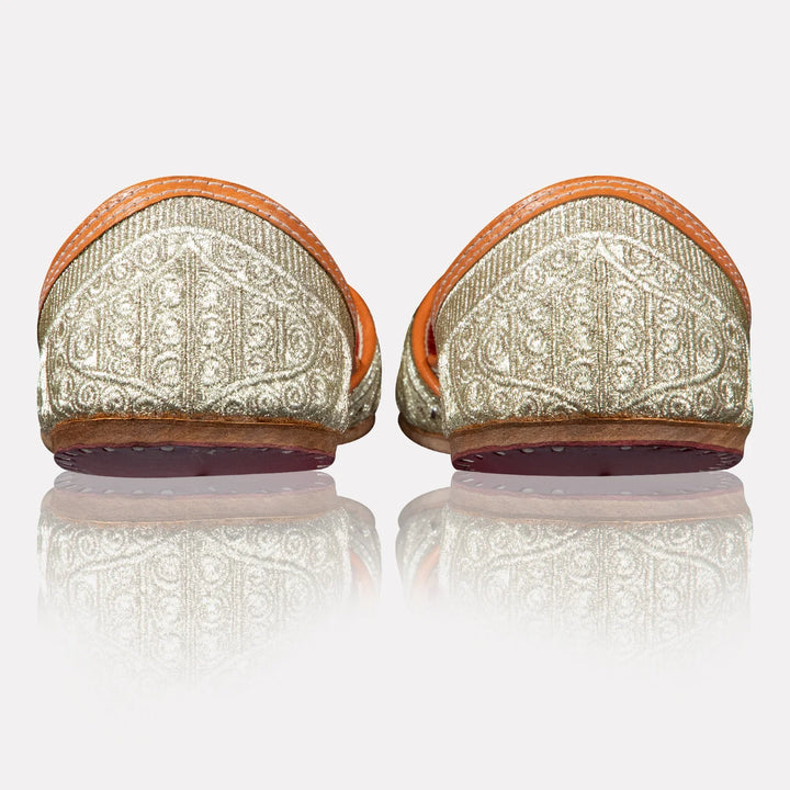 Virsa Golden Jutti for Men | Handcrafted Traditional Footwear with Elegance