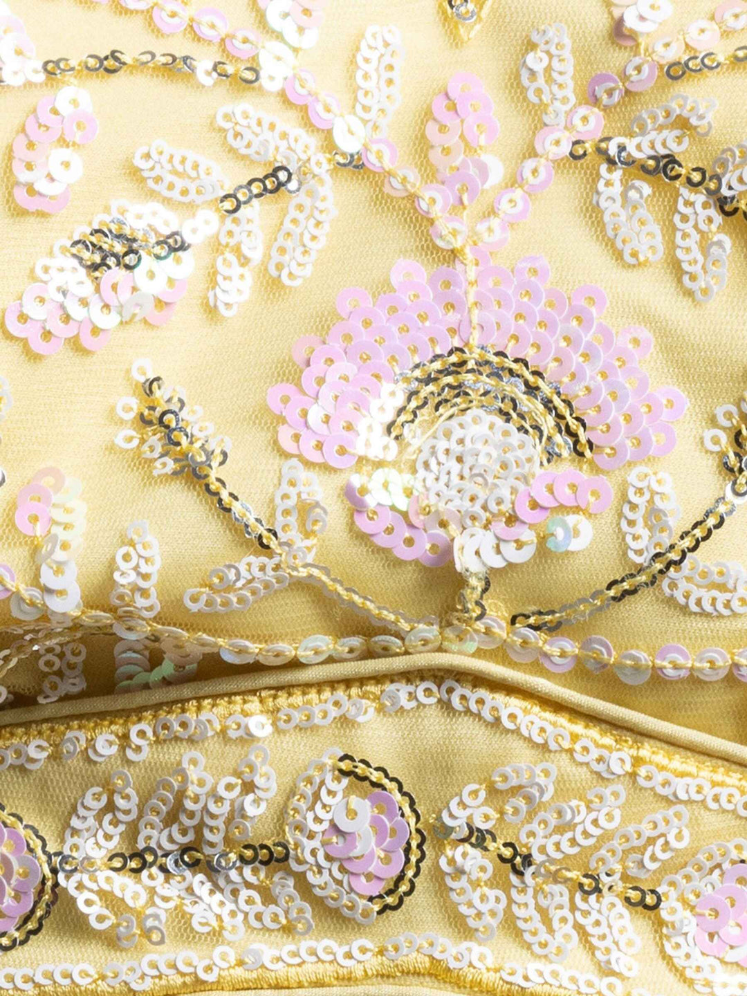Unique Yellow Sequins Net Haldi Wear Lehenga Choli With Dupatta