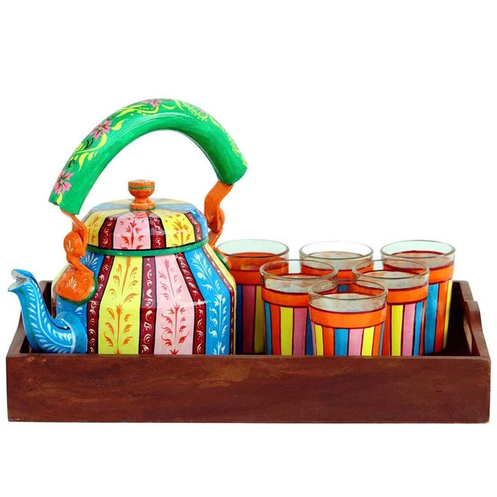 Jaipuri Handcrafted Tea Kettle | Elegant Home Decor Piece