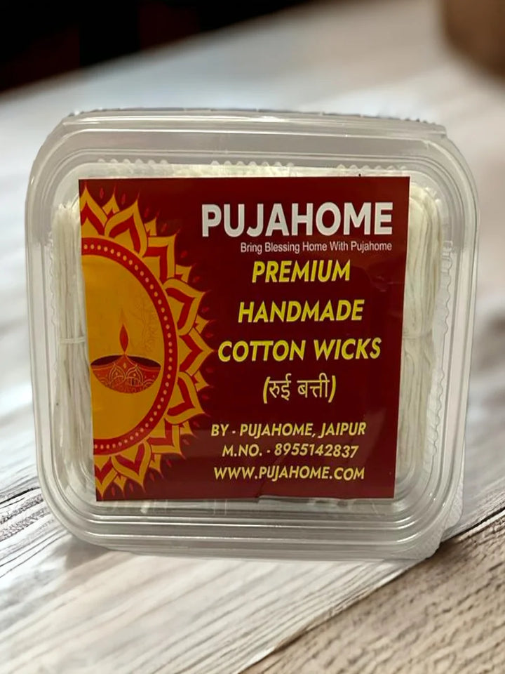Handmade Comber Long Cotton Wicks, Lambi Cotton Batti Box for Diwali Puja, Diya Pack of 2000 Wicks