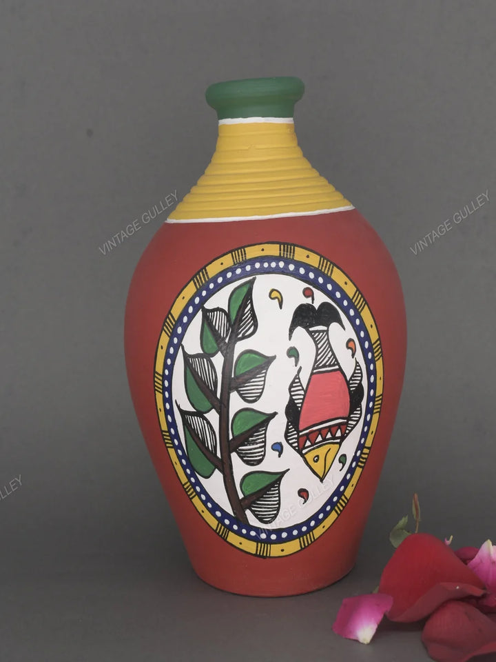 Handmade Clay Pots | Ethnic Earthen Miniature with Warli Art for Décor