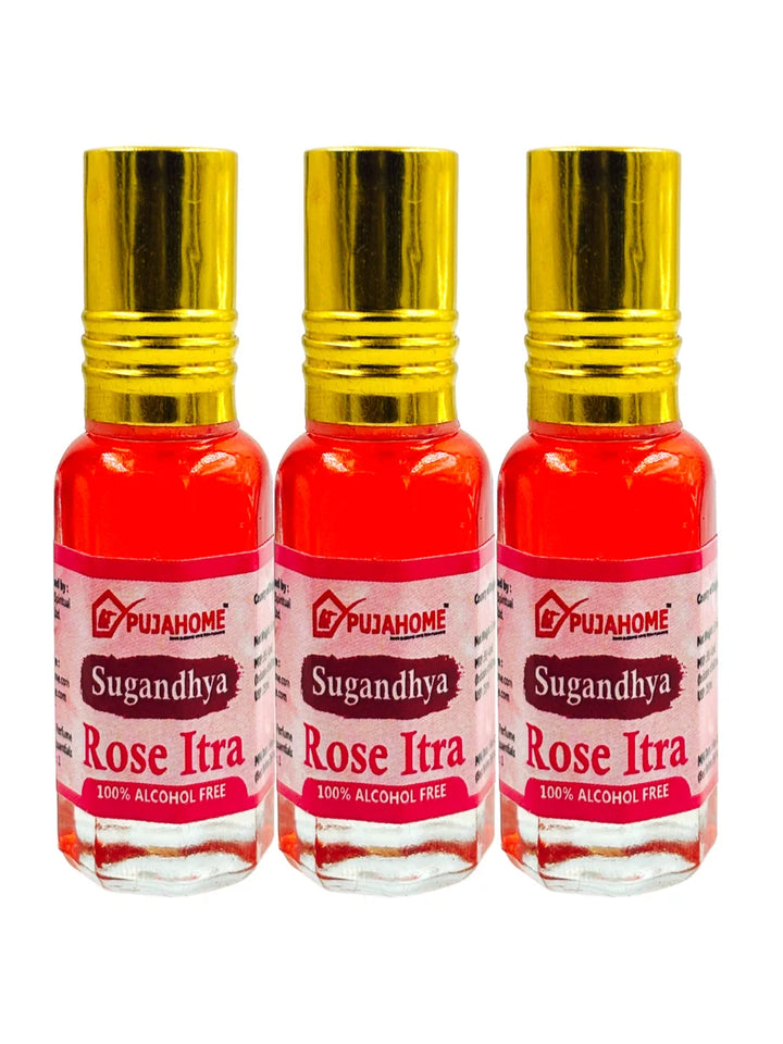 Sugandhya Rose Itra For Puja 5ML (Pack of 3)