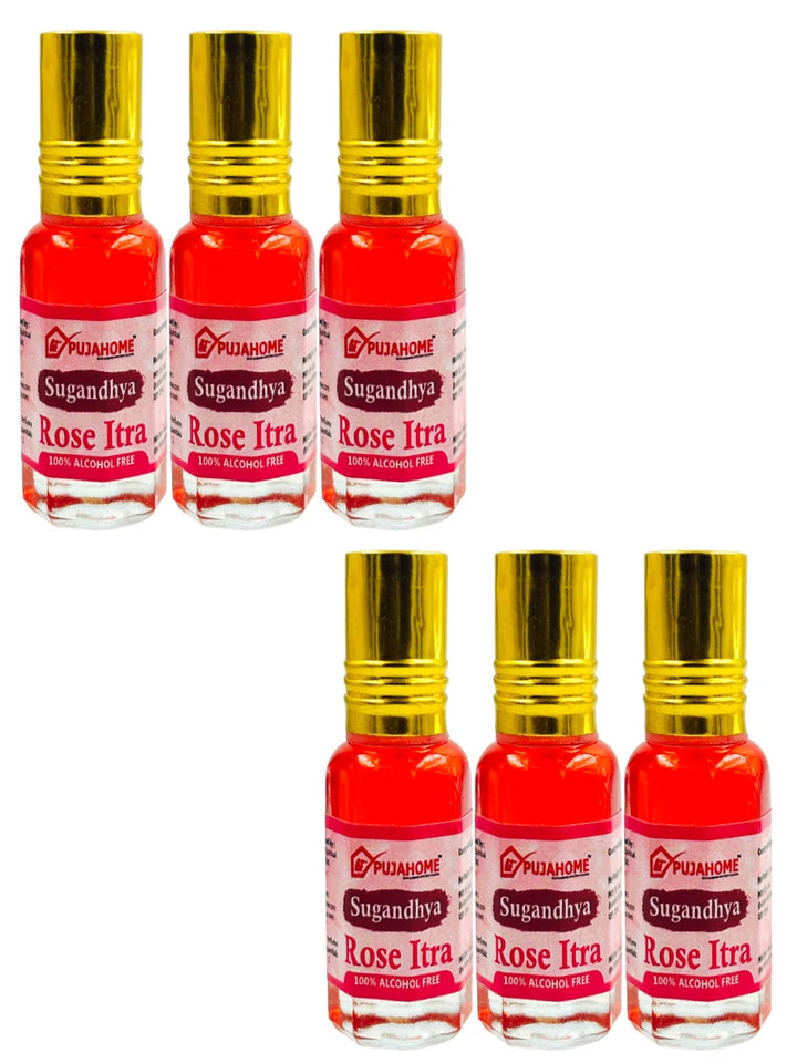 Sugandhya Rose Itra For Puja 5ML (Pack of 6)