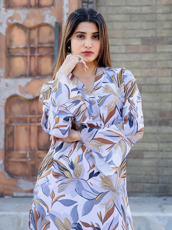 Trendy White Cotton Top Palazzo Co-Ord Set | Elegant & Comfortable