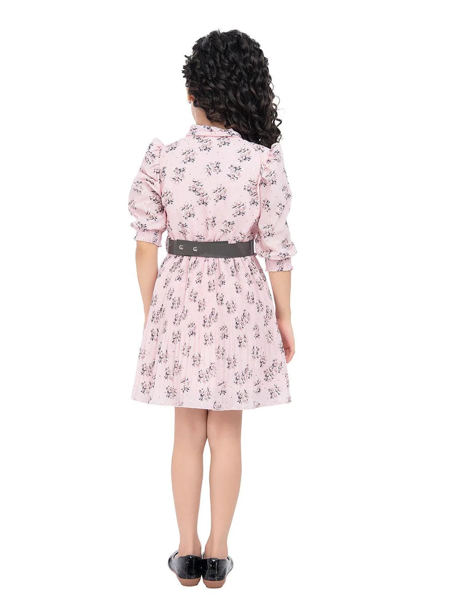 Kids Green Dress | Fashionable Synthetic Frock for Special Events