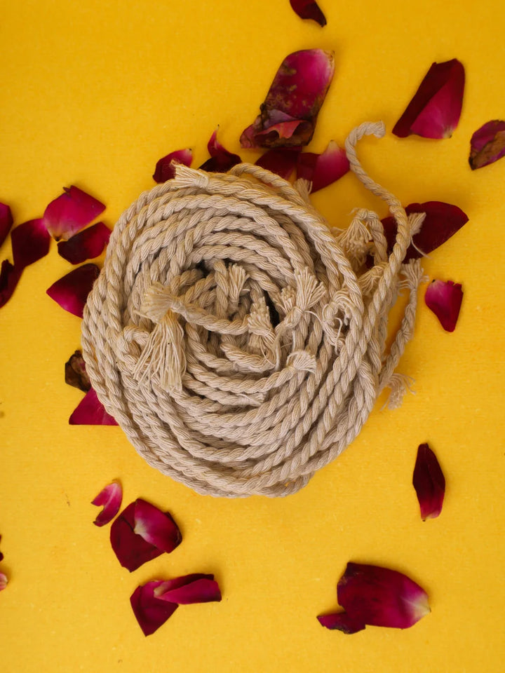 Twisted Akhand Jyot Batti, Special Long Akhand Jyot Cotton Wicks(White)