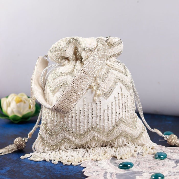 Amaal Potli Bag with Handle | Handcrafted Traditional Potli Bag - Amaal