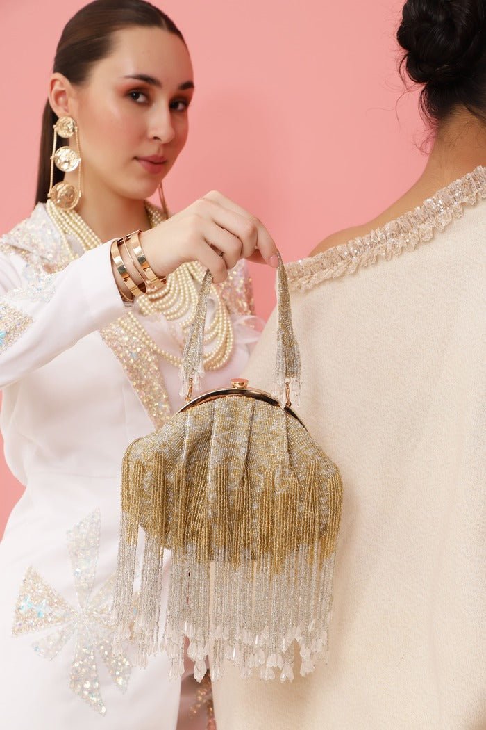 Amour Batua Bag | Exquisite Handcrafted Bag with Detachable Handle - Amour
