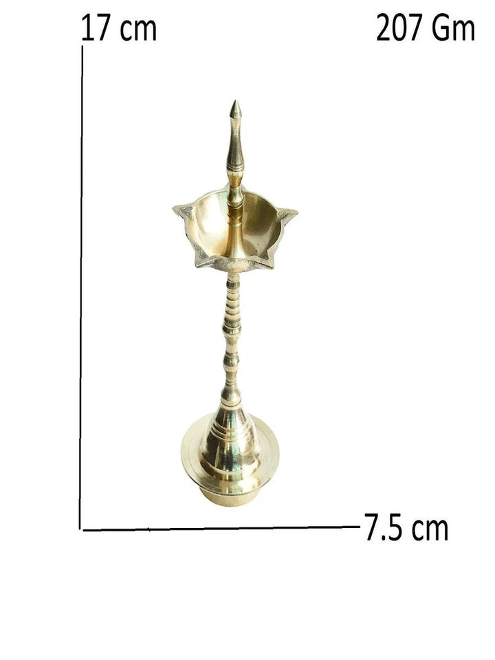 Brass Diya Deepak Stand | Handcrafted Decorative Lighting Accent Set of 6