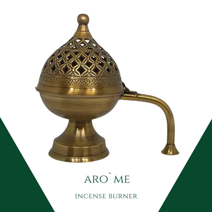 Aromatic Brass Incense Burner | Elegant Pooja Ritual Centerpiece - 7333