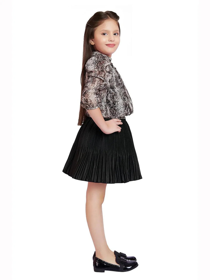 Black Skirt Set for Kids | Stylish Outfit for Special Occasions