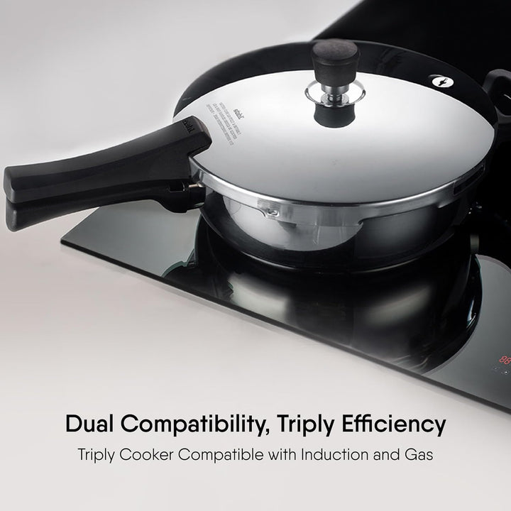 Xpress Cooker Baby Triply Pressure Cooker| Induction & Gas Stove Compatible