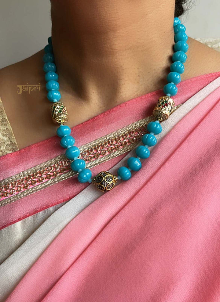Turquoise Meenakari Adorable | Necklace With Earrings Trendy