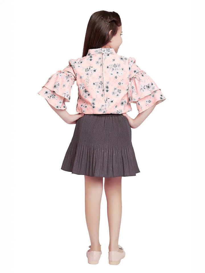 Designer Grey Skirt Set for Girls | Fashionable Festive Wear