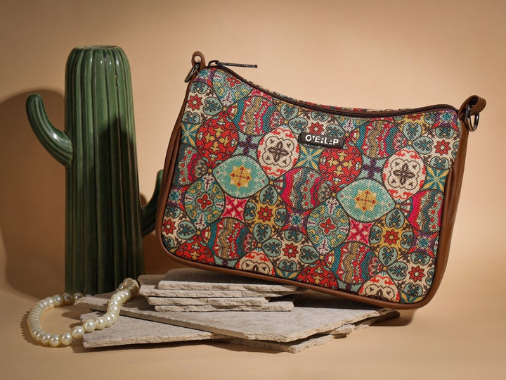 Bohemian Jute Crossbody Bag | Handcrafted Eco - Friendly Fashion Statement - Tulip 007