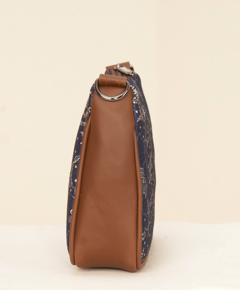 Boho Chic Printed Multicolour Canvas Crossbody Bag | Artistic Style for Urban Explorers - Tulip 005