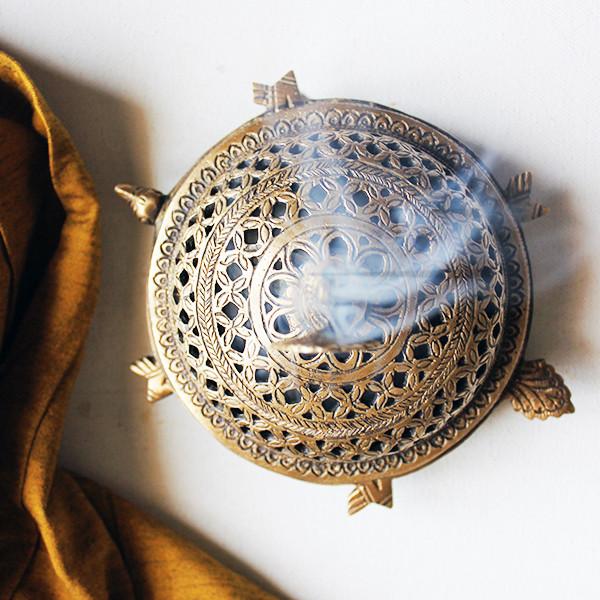 Peacock Brass Incense Burner | Sacred Pooja Rituals Décor