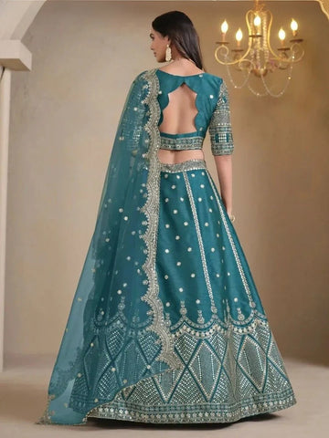 buy rame art silk lehenga choli designer SilverBin