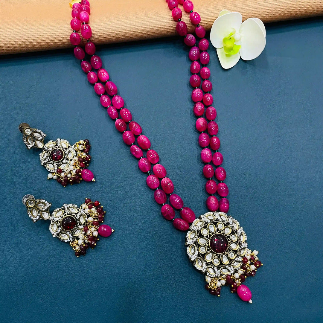Designer Antique Long Necklace | Beautiful for Brides