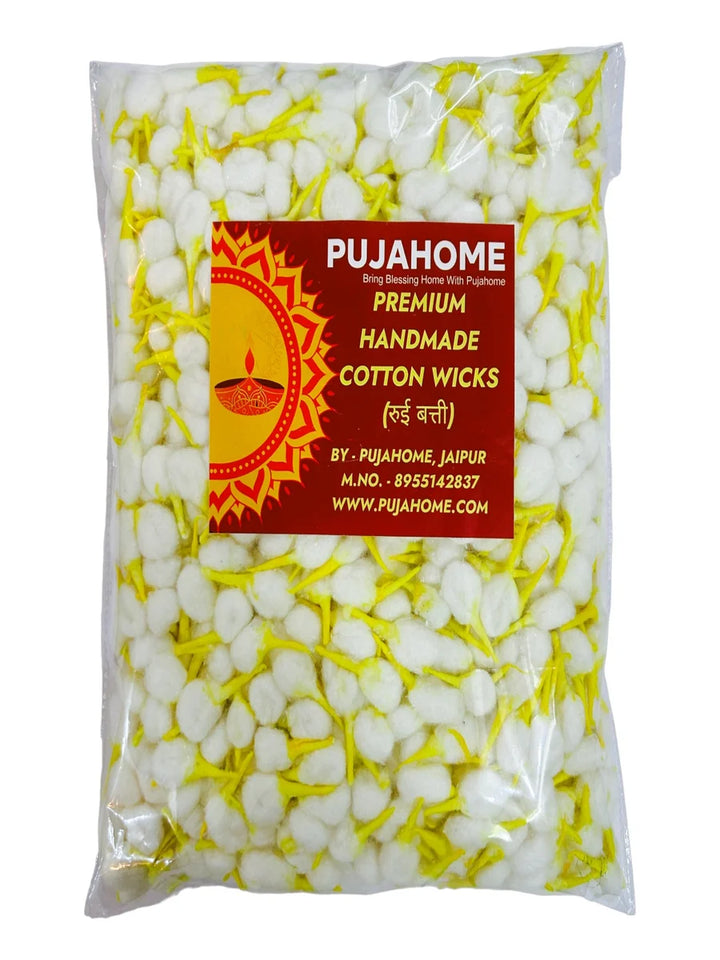 Round Cotton Wicks for Diya With Chandan Tip Pack of 500 Pieces