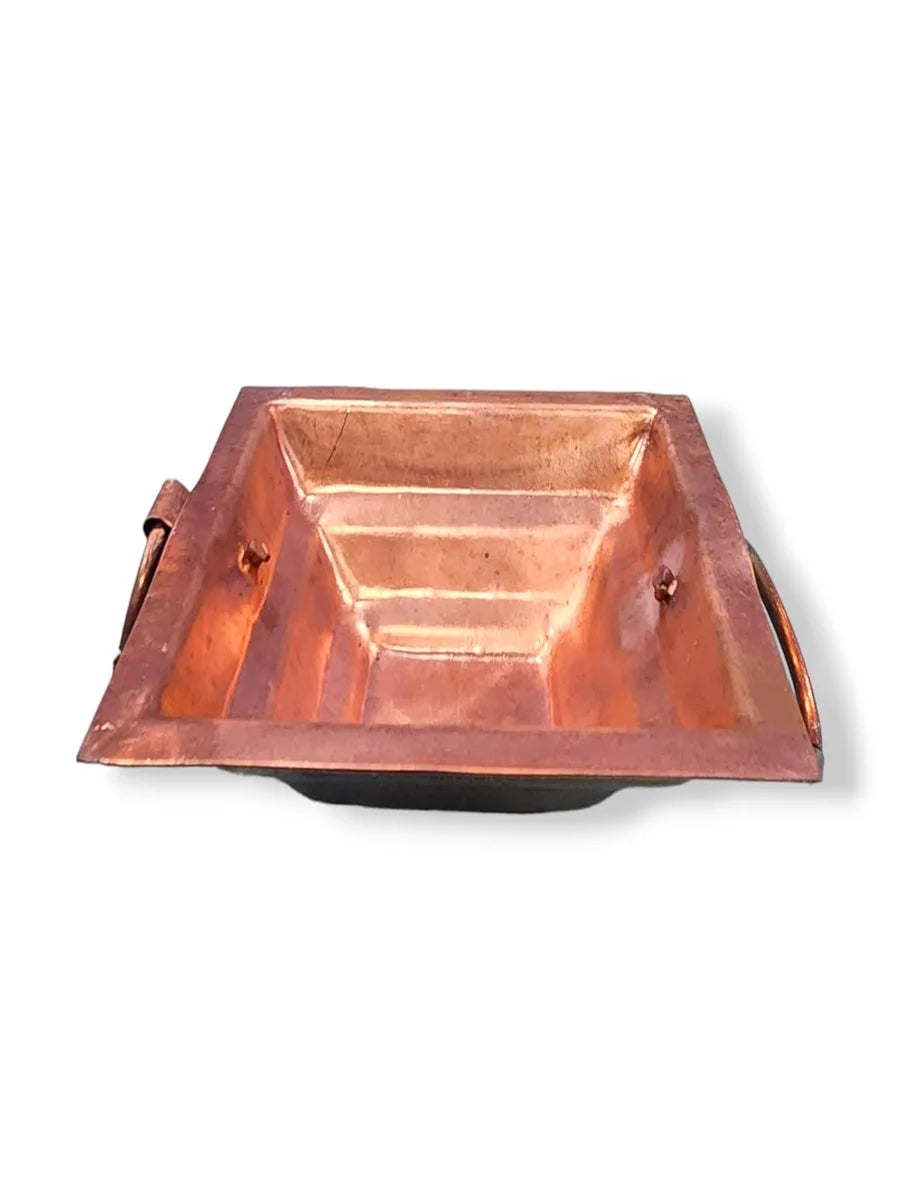 Pure Copper Hawan Kund with Handle On Both Side (4.5 Inch)
