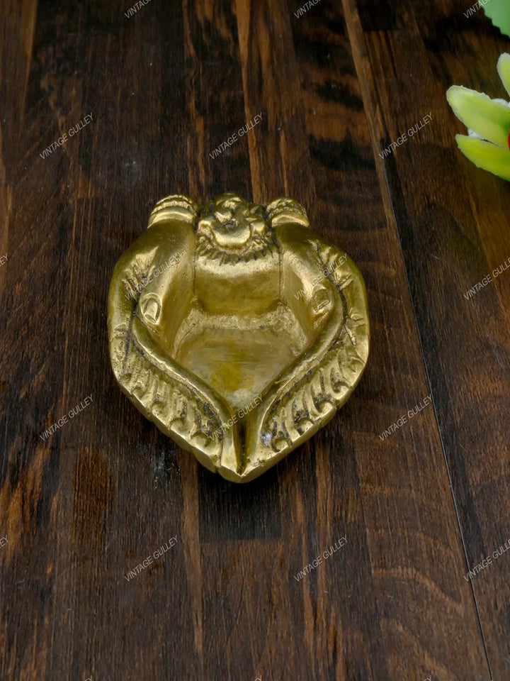 Brass Diya Lamp | Handcrafted Sacred Metal Design for Prayer Decor