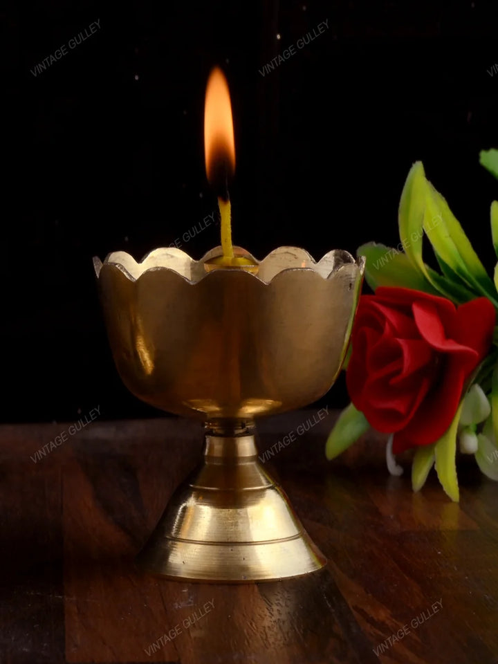 Brass Religious Diya | Handcrafted Decorative Lighting for Special Occasions
