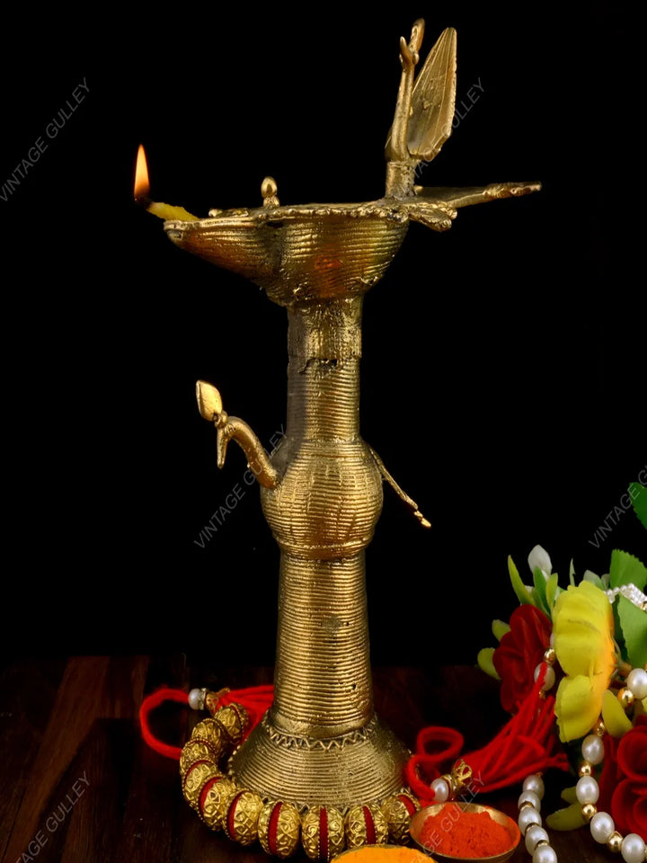 Handmade Brass Diya | Dhokra Art for Home Decor & Gifting