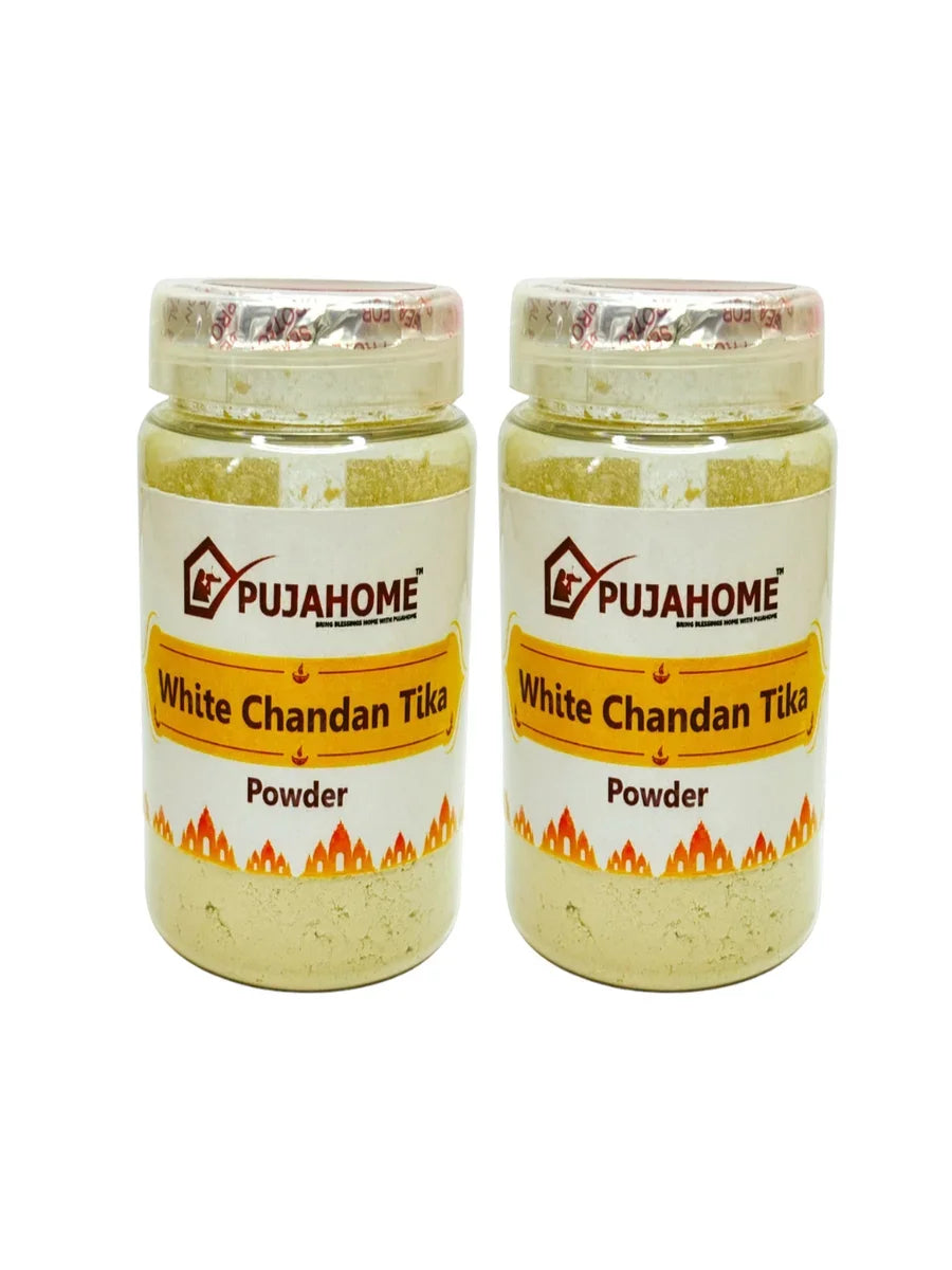 Premium White Chandan Tika Powder 100 Gram Box