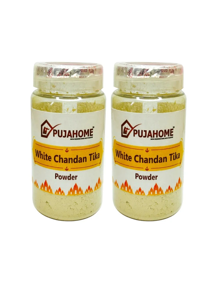 Premium White Chandan Tika Powder 100 Gram Box