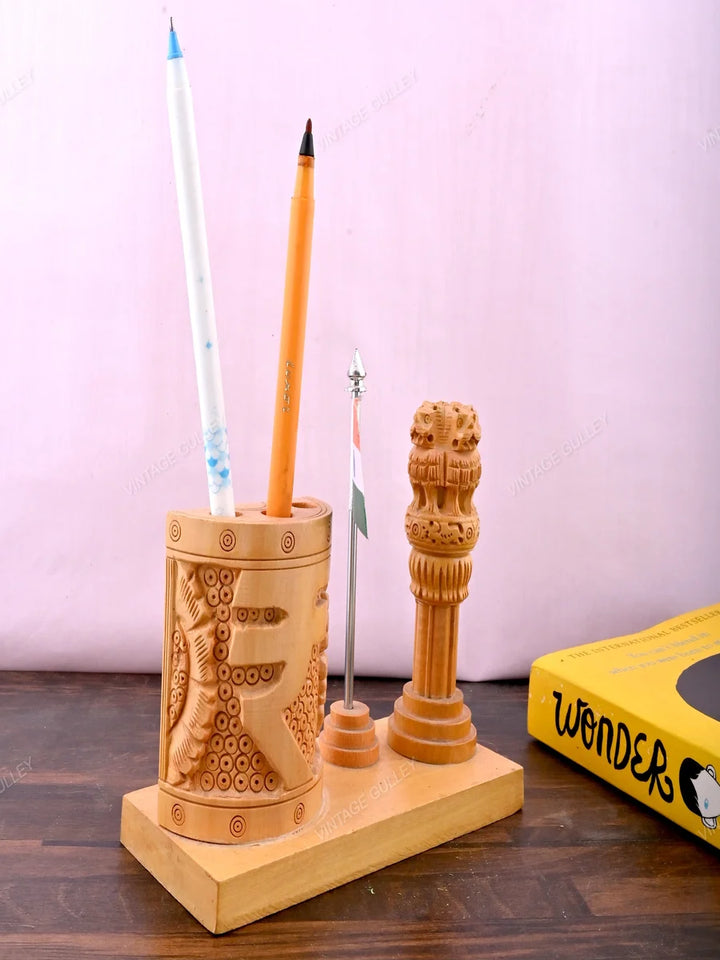 Wooden Pen Stand | Elegant Desk Organizer | Perfect Gift for Any Occasion