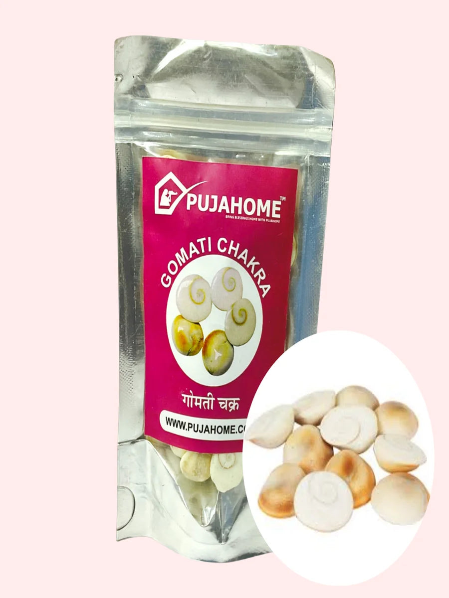 Natural Gomati Chakra Original for Puja (White)