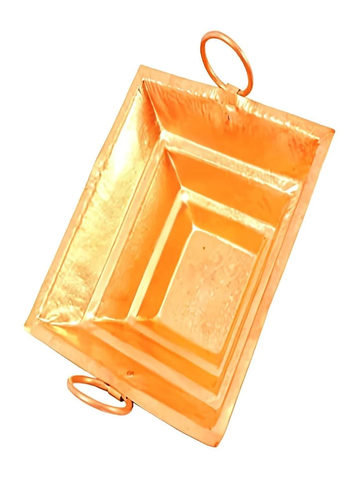 Pure Copper Hawan Kund with Handle On Both Side (4.5 Inch)