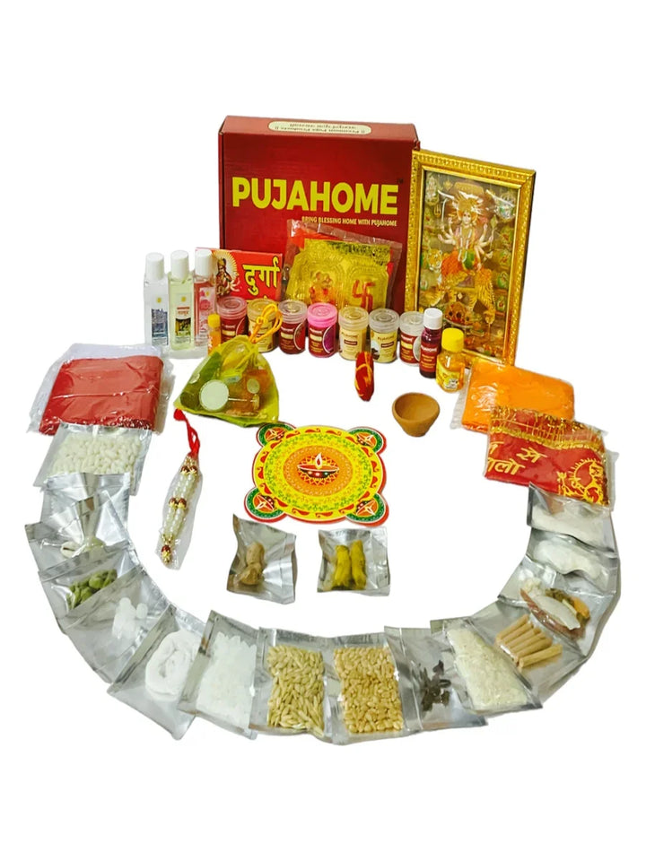 Navratri Puja Samagri Kit/Navdurga Puja Kit for Durga Pujan(41+ Items in Kit)