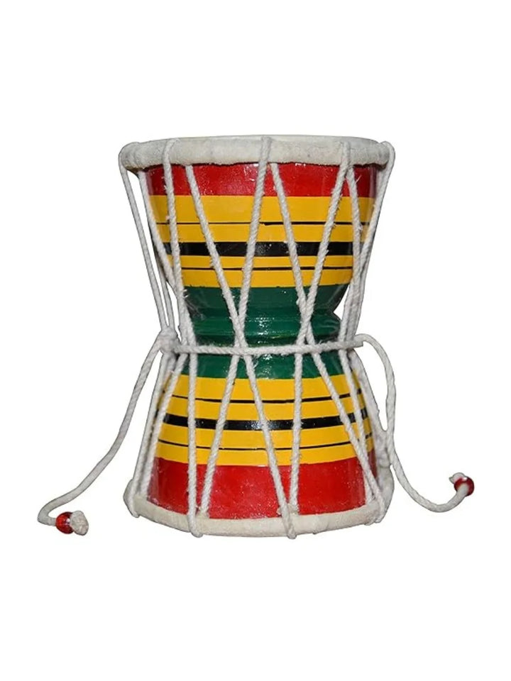 Classical Indian Folk Damaru | Handmade Percussion wooden & leather shiva Damaru