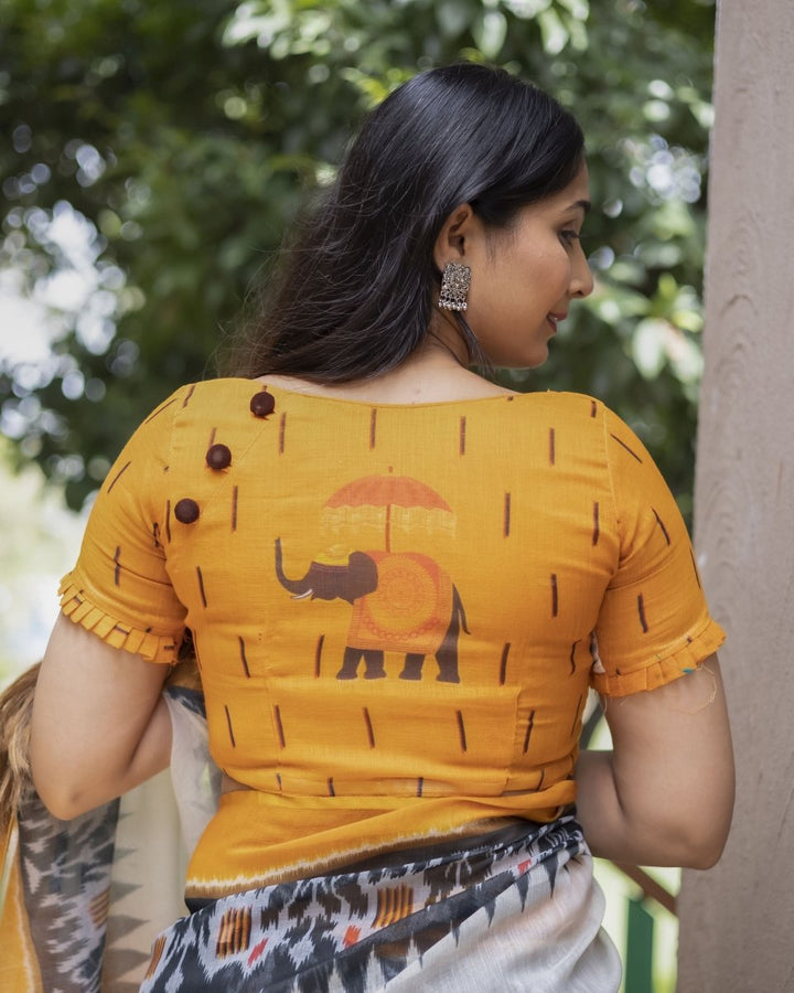 Designer Digital Printed Cotton Saree | Wedding & Festive Wear | Special Event - 11574 - ACU8779