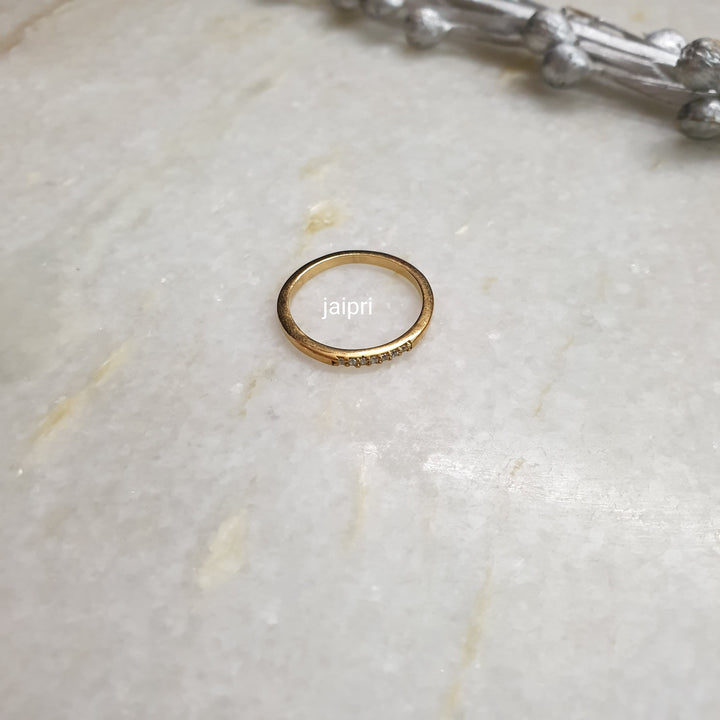 Gold Stone Engagement Ring | (Size US 7 ) Edition
